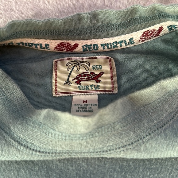 Cyan Medium Red Turtle vintage t shirt, good condition, pocket, streetwear. - Picture 1 of 5